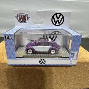 M2 Machines 1:64 1956 VW Beetle Deluxe U.S.A. Model Purple R88 24-39 New Diecast